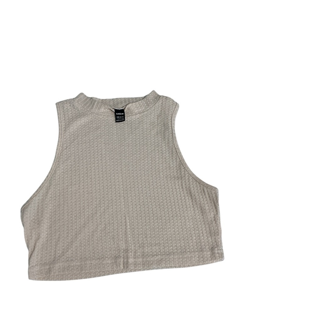 SHEIN Textured Cream Tank Top